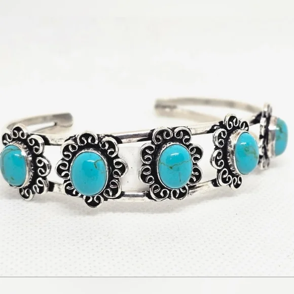 NVAJO TURQUOISE CUFF Bracelet NATIVE AMERICAN NEW - Picture 2 of 3